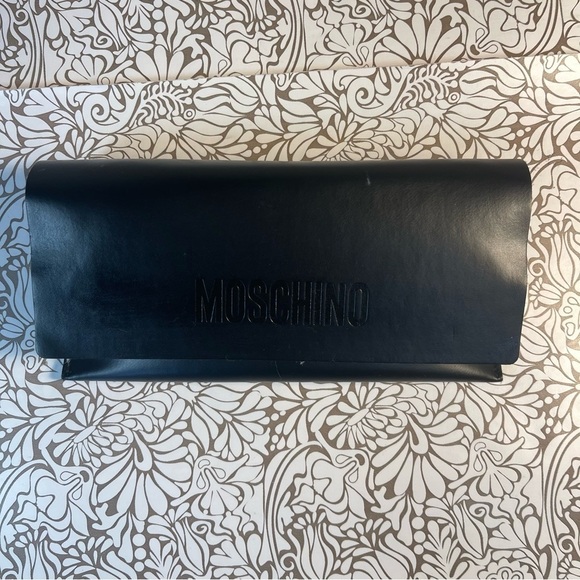 Moschino Black leather sunglasses case